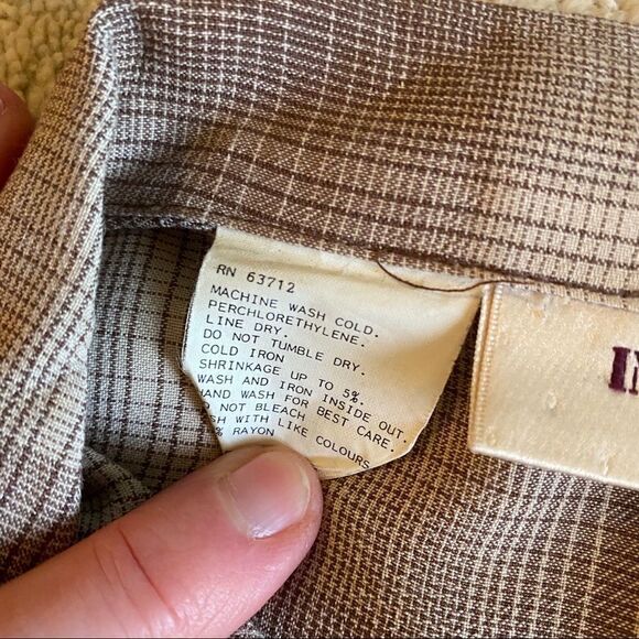 Vintage 90s InWear Brown Checked Jacket - Picture 9 of 11